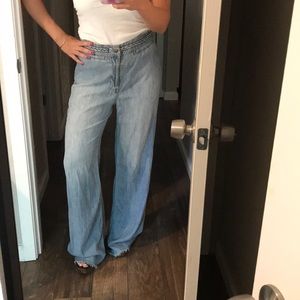 Free People wide leg jeans
